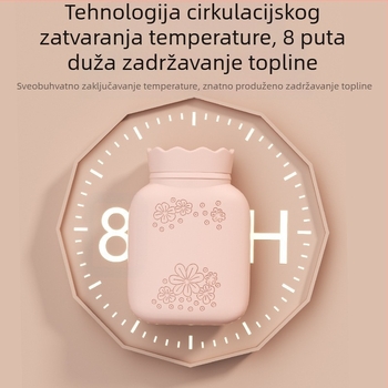 Silikonska posuda za toplu vodu sa dizajnom suncokreta, prijenosni grijač ruku, napunjena vodom, zimski dodatak, grijanje u mikrovalnoj