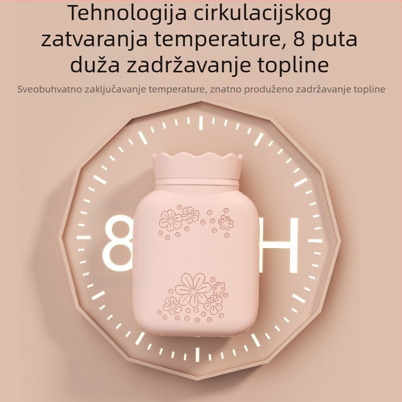 Silikonska posuda za toplu vodu sa dizajnom suncokreta, prijenosni grijač ruku, napunjena vodom, zimski dodatak, grijanje u mikrovalnoj