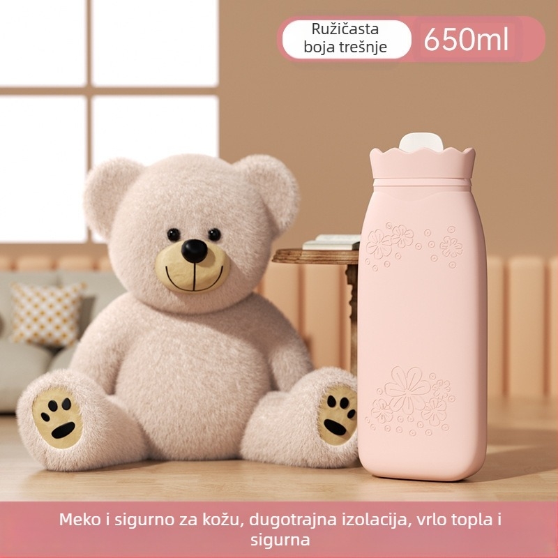 Silikonska posuda za toplu vodu sa dizajnom suncokreta, prijenosni grijač ruku, napunjena vodom, zimski dodatak, grijanje u mikrovalnoj