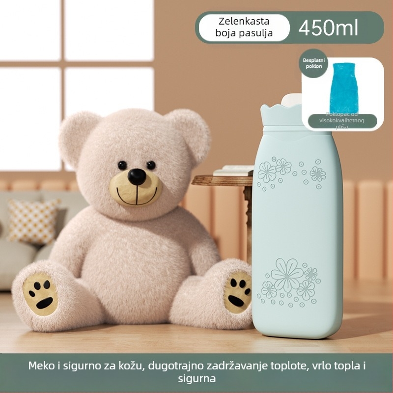 Silikonska posuda za toplu vodu sa dizajnom suncokreta, prijenosni grijač ruku, napunjena vodom, zimski dodatak, grijanje u mikrovalnoj