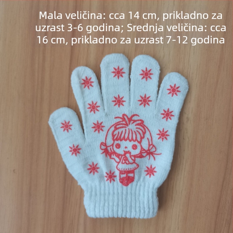 Dječje pamučne rukavice otporne na rezanje, za vrtlarstvo i vuču konopca, bijele, uzrast 3-12 godina