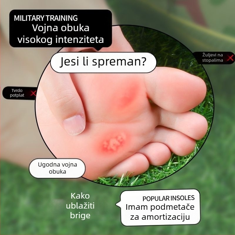 Uložci za trening protiv mirisa, prozračni, upijaju znoj, ublažavaju udarce, udoban za dugo stajanje, univerzalne sportske uloške