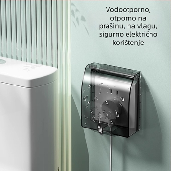 Vodootporni poklopac za prekidač i utičnicu tipa 86 za kupaonicu, proziran, samoljepljivi montažni