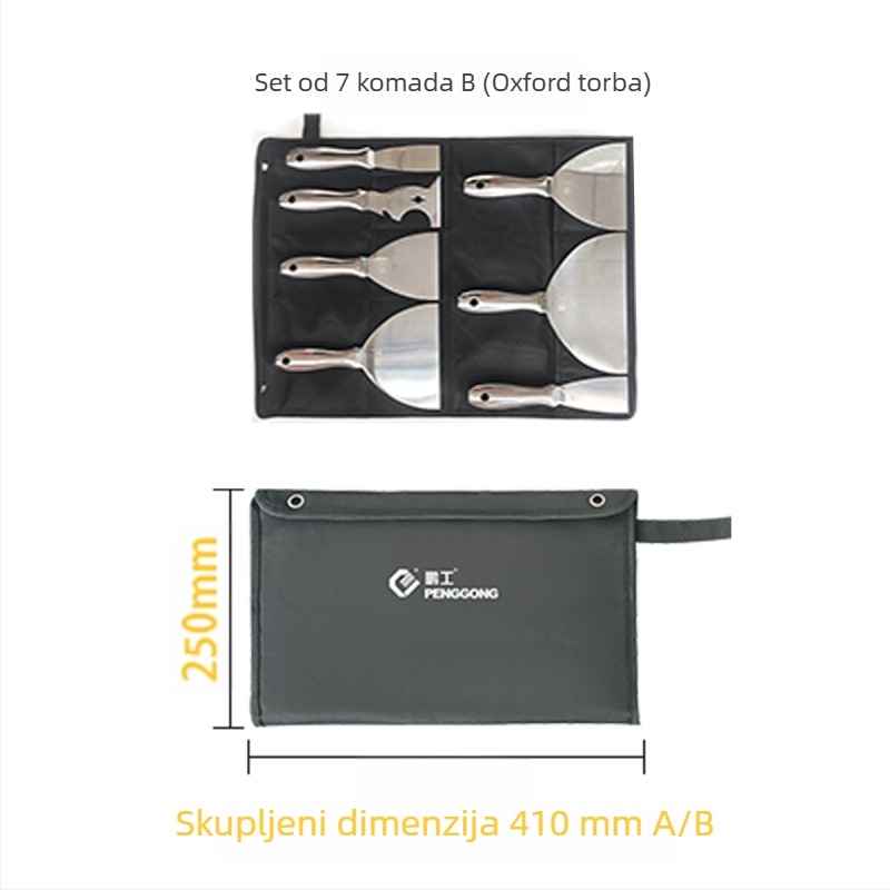 Ploški nož za špakla – nehrđajući čelik, kvaliteta hrane, za čišćenje prašine i blata s lopatica; Peng Gong