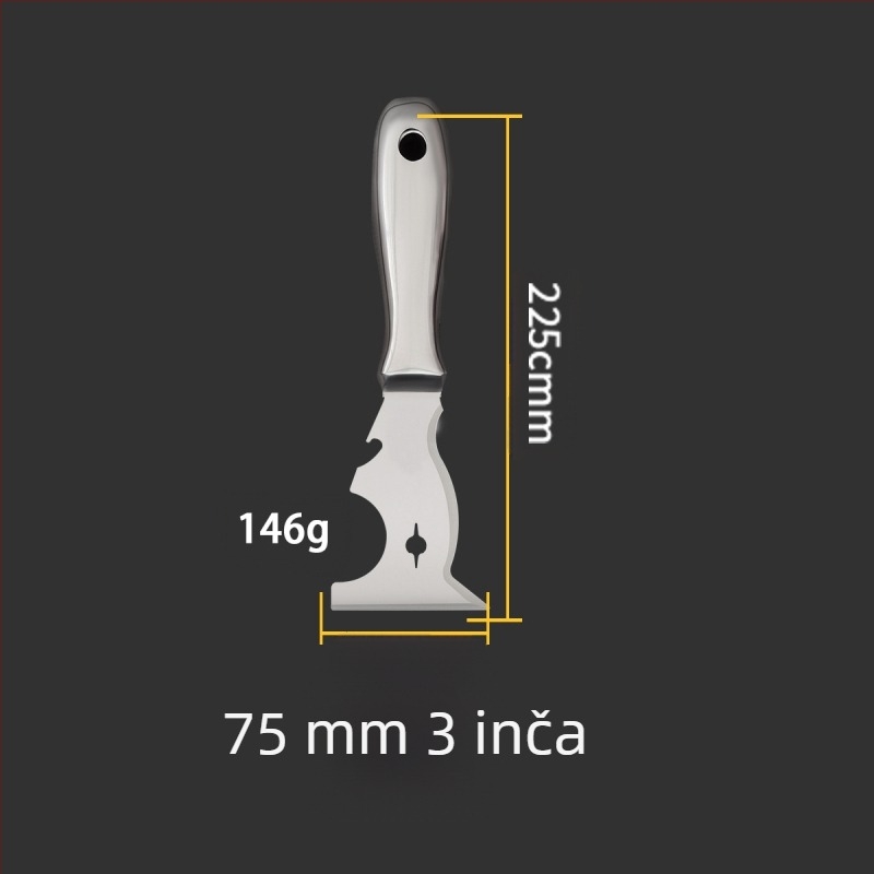 Ploški nož za špakla – nehrđajući čelik, kvaliteta hrane, za čišćenje prašine i blata s lopatica; Peng Gong