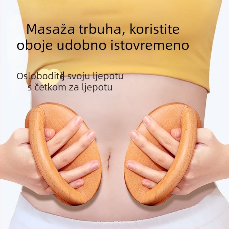 Plastični uređaj za vakuum (cupping) s jednoručnom masažnom četkom i 20 ml esencijalnog ulja