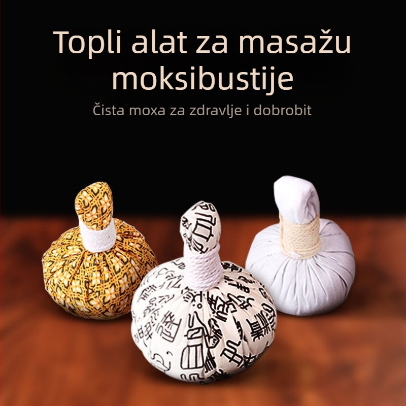 Ruyizhai Biljna Zdrava Lopta od Pelina, Mirisna Tajanska Masažna Kugla, Topli Moxa Paket, Kompres za oči i lice, 100 g