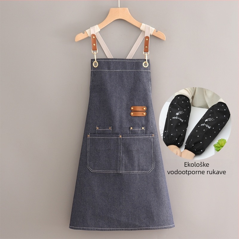Kuhinjski fartuh bez rukava, japanskog stila, platneni fartuh, otporan na prljavštinu