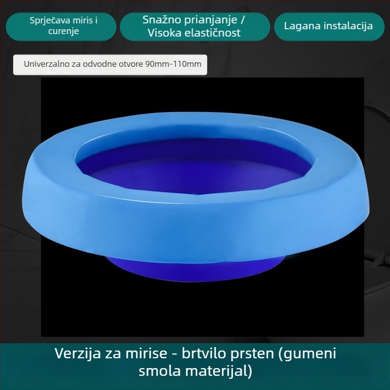 WC flanša, protupožni brtveni prsten, povećani dizajn, univerzalna osnova, gumeni odvodni prsten, nepropusno