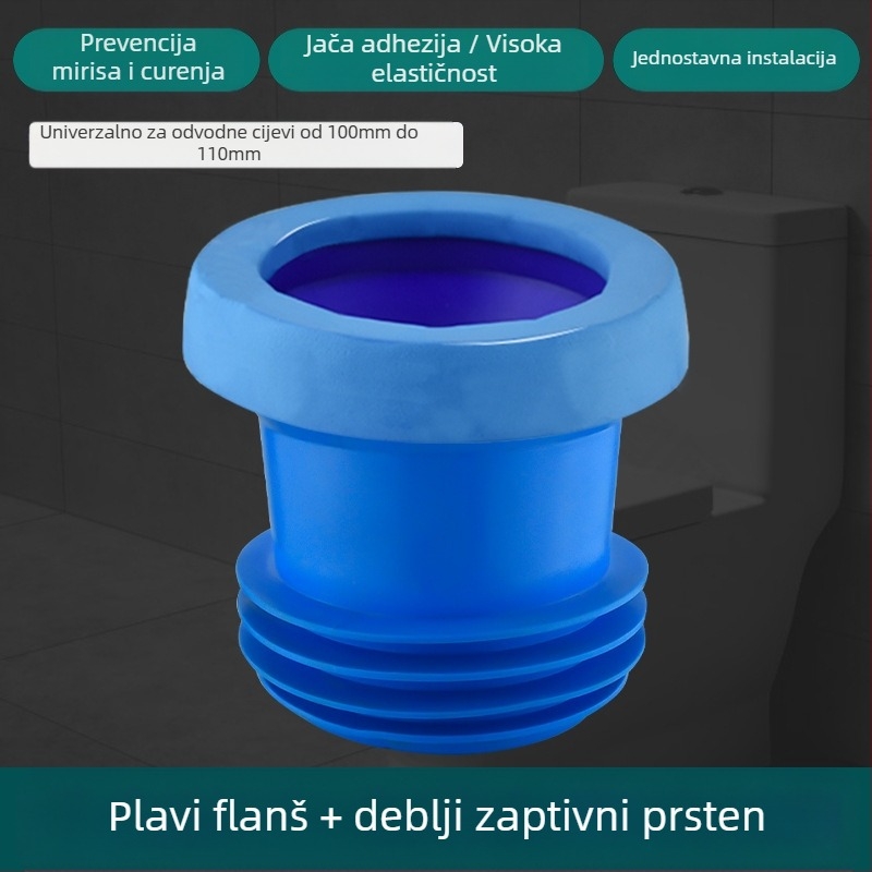 WC flanša, protupožni brtveni prsten, povećani dizajn, univerzalna osnova, gumeni odvodni prsten, nepropusno