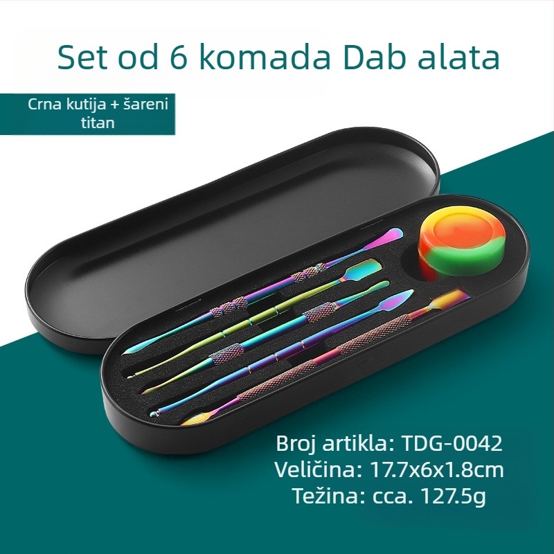 Set od nerđajućeg čelika za čišćenje lula i alate za rezbarenje, veličina 17,7 × 6 × 1,8 cm, težina oko 143 g; mogućnost otiska logotipa i privatne marke