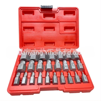 Set ekstraktora za odvrtanje svrdla za slomljene glave vijaka, britanski standard, višestruki uzorak, čelik 40Cr-V