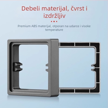 Ugrađena četverokutna električna kutija Type 86 s podižnim prstenom i brtvom za kutiju bez dna, kompatibilna s panelom prekidača.