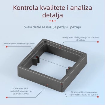 Ugrađena četverokutna električna kutija Type 86 s podižnim prstenom i brtvom za kutiju bez dna, kompatibilna s panelom prekidača.