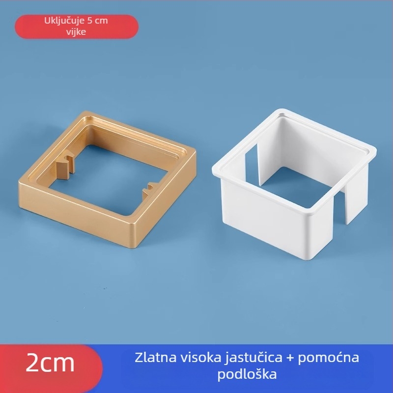 Ugrađena četverokutna električna kutija Type 86 s podižnim prstenom i brtvom za kutiju bez dna, kompatibilna s panelom prekidača.