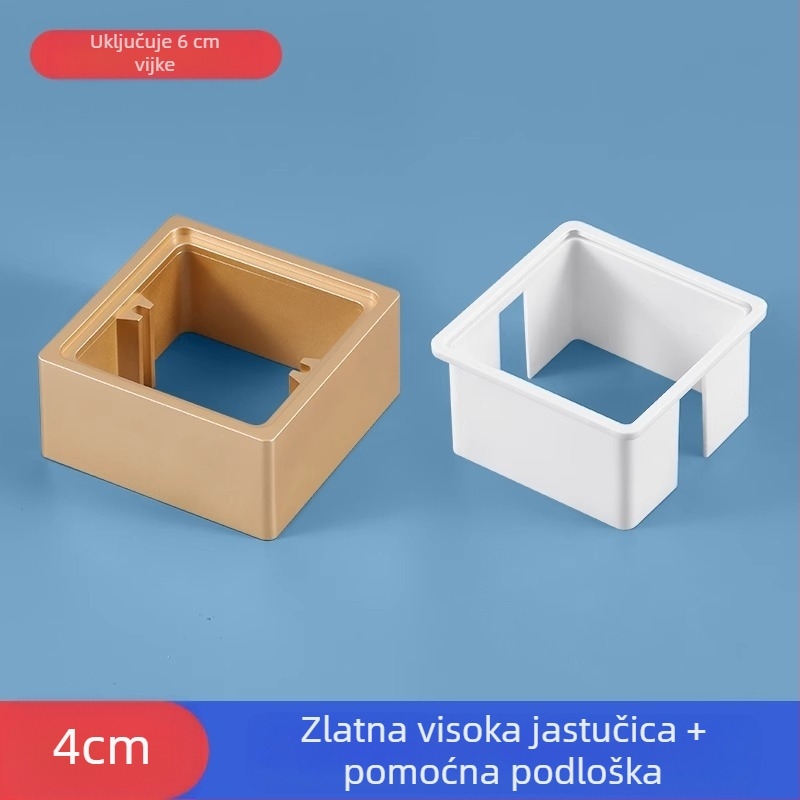 Ugrađena četverokutna električna kutija Type 86 s podižnim prstenom i brtvom za kutiju bez dna, kompatibilna s panelom prekidača.