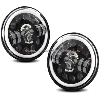 Wrangler prednje svjetlo za motocikle - avionski aluminij, LED, reflektirajuća čašica