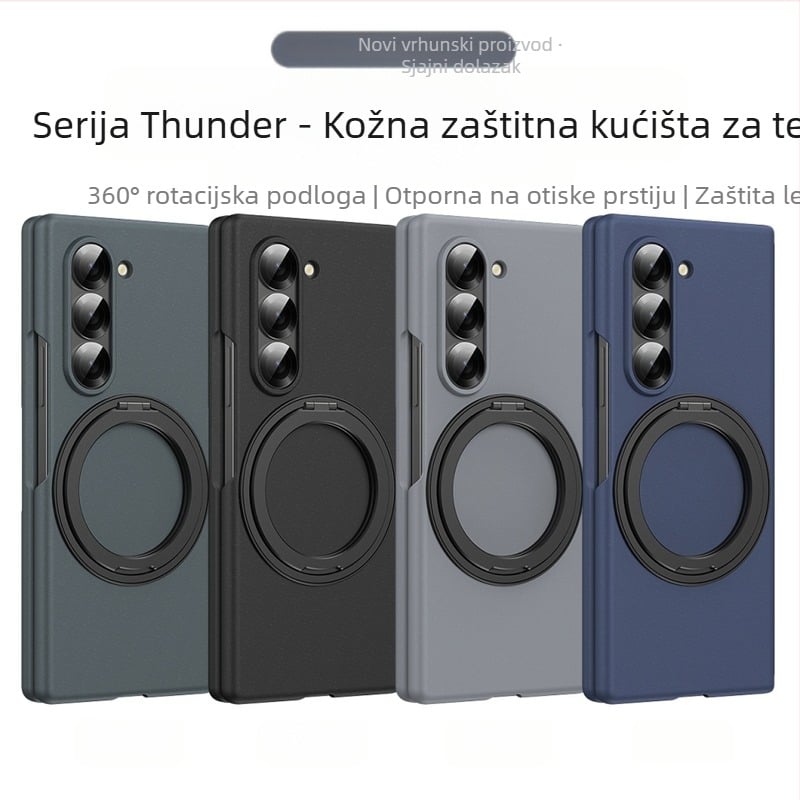 Kućište Samsung zFold6 s rotirajućim stalkom i magnetskim omotačem – PC materijal, površina toplim presom, odvode termuma, otpornost na habanje, anti otiske prstiju