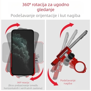 Držač telefona GUB P30 od aluminijske legure za električne motocikle i bicikle