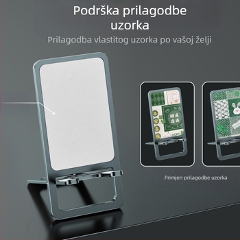 Držač za telefon na stol, izuzetno tanak, aluminijska legura, sklopiv, protuklizan, kompaktan, izdržljiv, višefunkcionalan