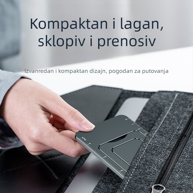 Držač za telefon na stol, izuzetno tanak, aluminijska legura, sklopiv, protuklizan, kompaktan, izdržljiv, višefunkcionalan
