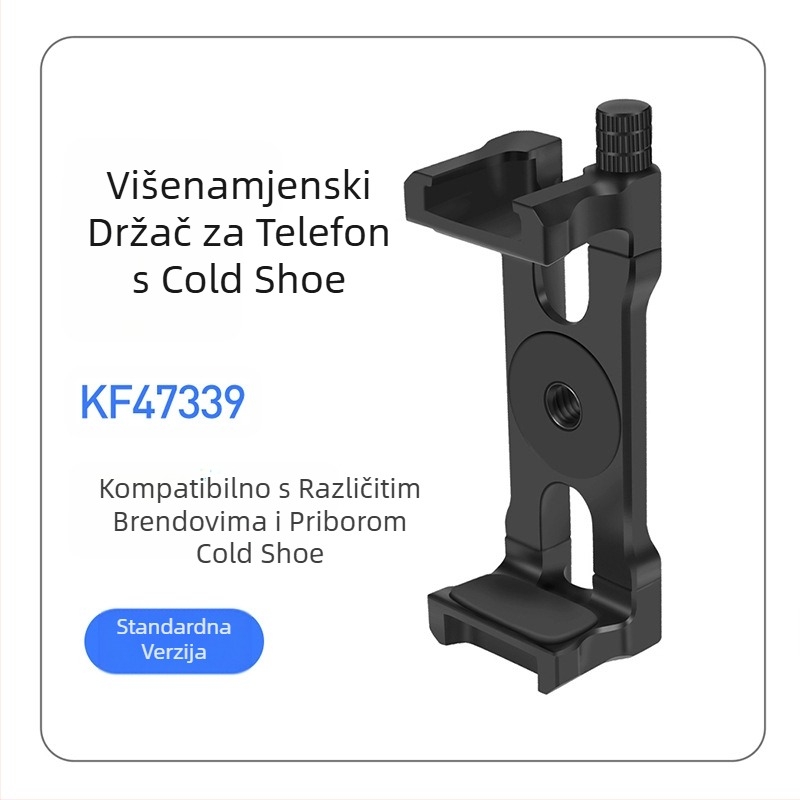 Magnetski brzi otpuštajući držač za sportsku kameru, kompatibilan s DJI Action 5 Pro/4/3/2, aluminijska legura, s slotom za cold shoe