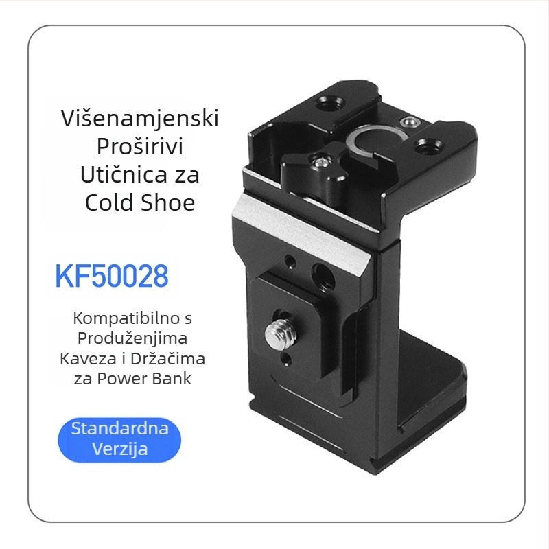 Magnetski brzi otpuštajući držač za sportsku kameru, kompatibilan s DJI Action 5 Pro/4/3/2, aluminijska legura, s slotom za cold shoe