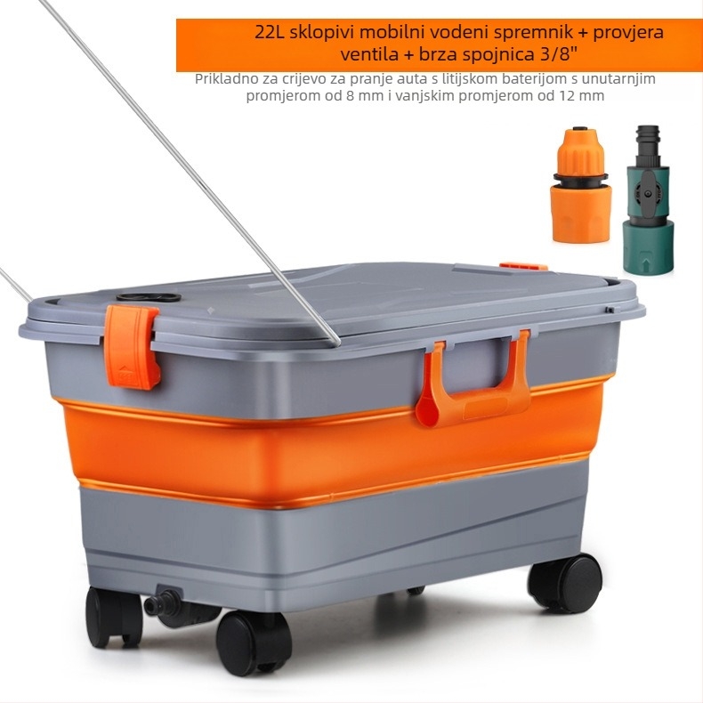 YiFun PP sklopiva kanta s Li-ion baterijom i vodnim pištoljem za visokotlačno pranje autom
