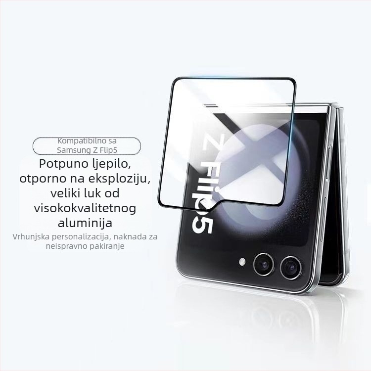 Kaljeno staklo zaštitnik prednjeg zaslona za vanjski zaslon Samsung Z Flip5 i mali zaslon Z Fold5, HD jasnoća, zaštita privatnosti, otisci prstiju otporan na pad