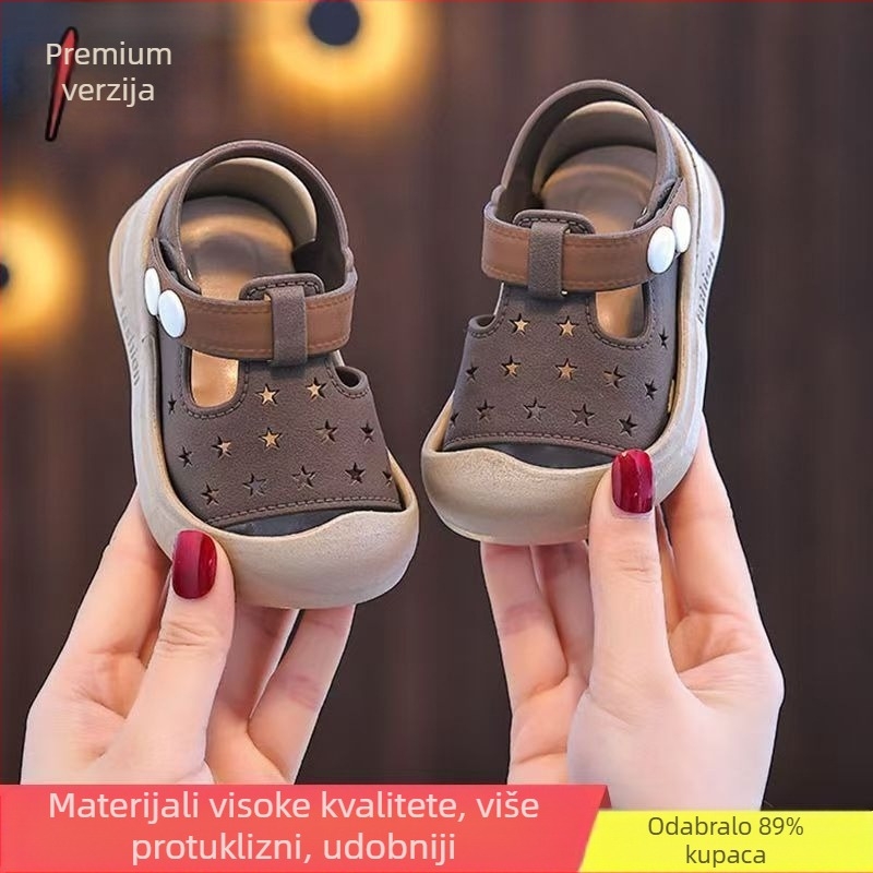 Slatke dječje sandale s Velcro kopčama, protivklizne i zaštita od udara, unisex, 1–3 godine