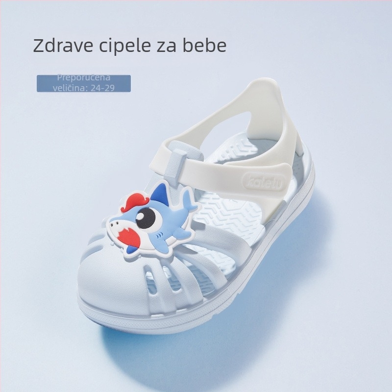 Dječje ljetne sandale za bebe i malu djecu, jelly sandale s cartoon dizajnom, protuklizna potplat, zatvaranje na Velcro, za plažu i vodene igre