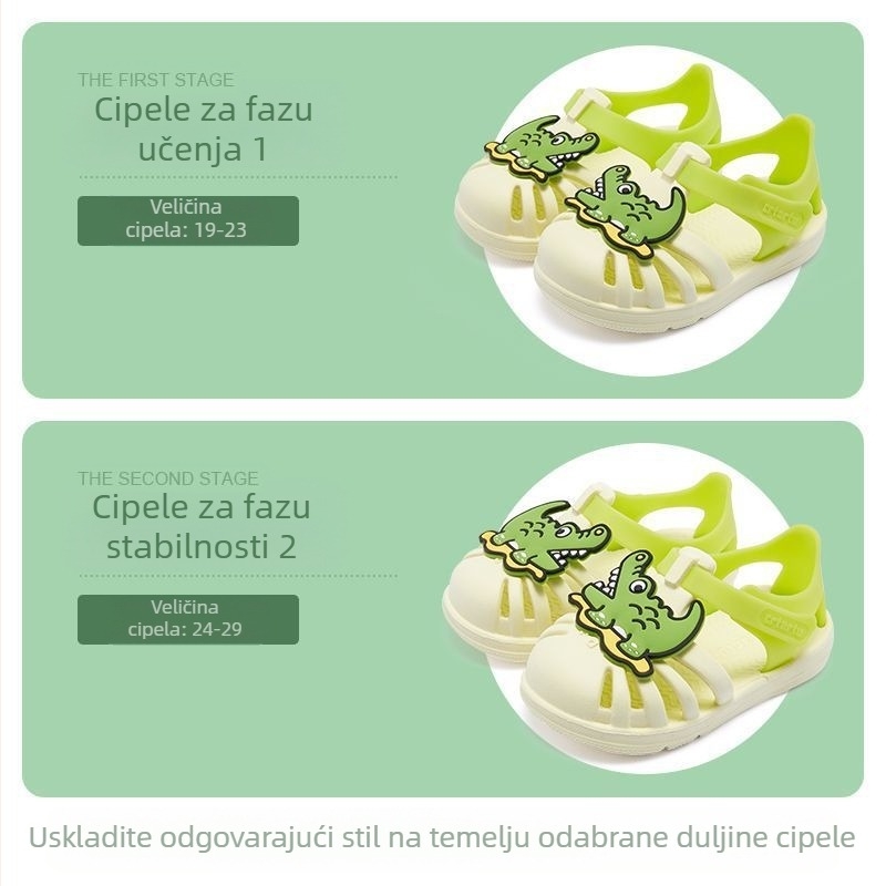 Dječje ljetne sandale za bebe i malu djecu, jelly sandale s cartoon dizajnom, protuklizna potplat, zatvaranje na Velcro, za plažu i vodene igre