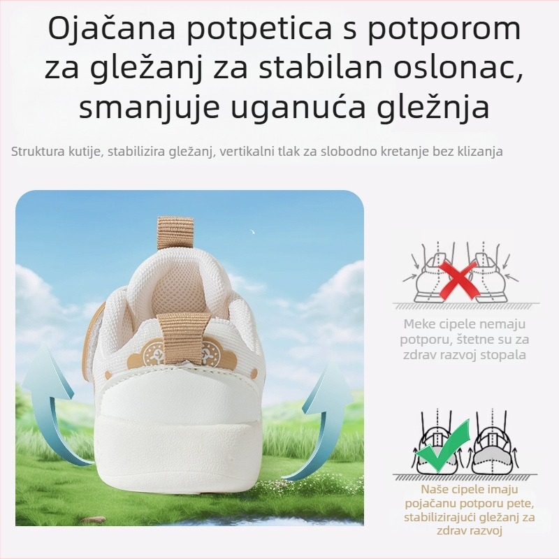 2024 proljeće – mrežaste cipele za bebe s gornjim dijelom od pamuka, mekana potplata, protuklizne za učenje hodanja, za bebe 12–36 mjeseci