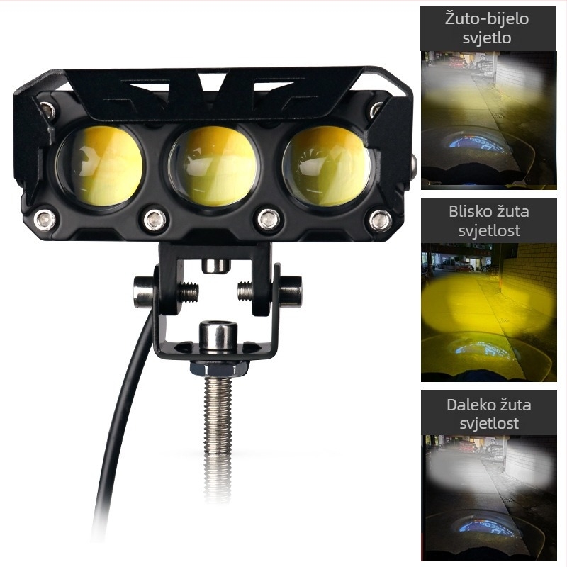 LED svjetlo za motocikl, 50W, 9–36V, 4000LM, IP68