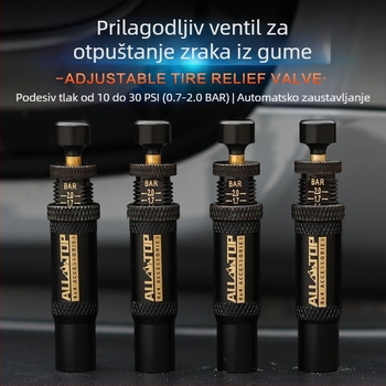 ALL-TOP digitalni ventil za ispuštanje zraka iz guma – olovka-stil, prenosna, raspon tlaka 0.7–2.1, kompatibilan sa svim modelima, funkcija ispuštanja