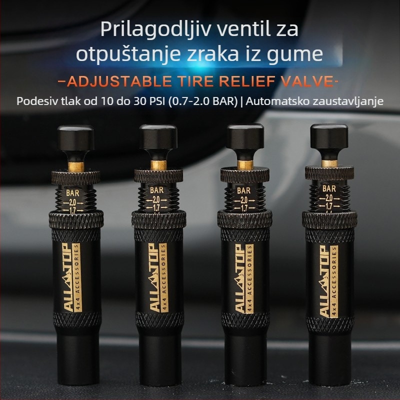 ALL-TOP digitalni ventil za ispuštanje zraka iz guma – olovka-stil, prenosna, raspon tlaka 0.7–2.1, kompatibilan sa svim modelima, funkcija ispuštanja