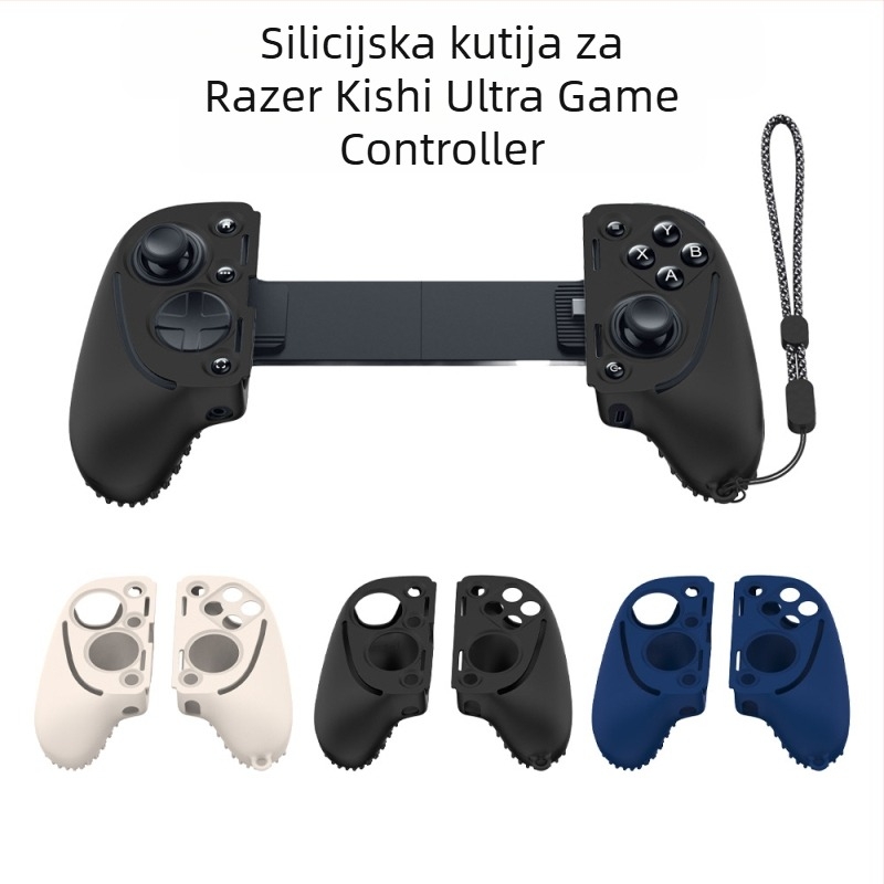 Silikonska zaštitna futrola za Razer Kishi Ultra gamecontroller, ubrizgano oblikovanje, 70 g, uključuje zaštitne poklopce