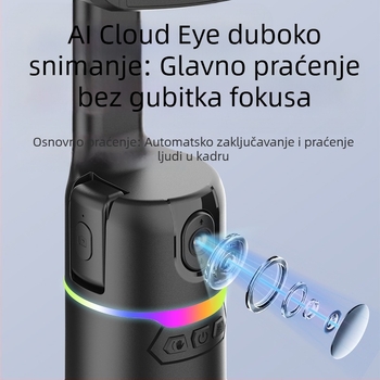 Stabilizator za pametni telefon s automatskim praćenjem i 360° rotacijom — bez montaže, težina 290 g, 1 godina jamstva