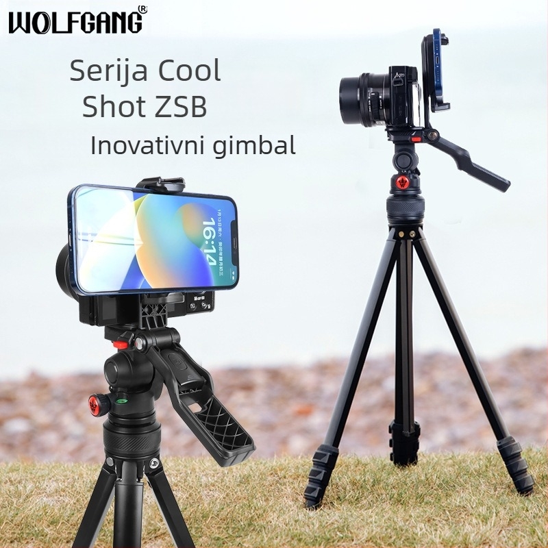 Univerzalni stativ za mobitel i kameru, 3D glava, 4-sekcijski, aluminijska legura, nosivost 3,5 kg, s pločom za brzo oslobađanje