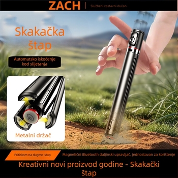 Stativ za fotografiju i video s ABS + aluminijska legura, stabilizacija slike, ugrađeno svjetlo, Bluetooth, daljinski upravljač