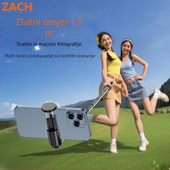 Stativ za fotografiju i video s ABS + aluminijska legura, stabilizacija slike, ugrađeno svjetlo, Bluetooth, daljinski upravljač