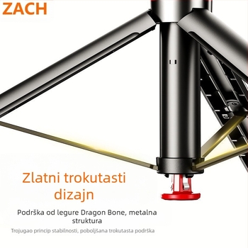 Stativ za fotografiju i video s ABS + aluminijska legura, stabilizacija slike, ugrađeno svjetlo, Bluetooth, daljinski upravljač