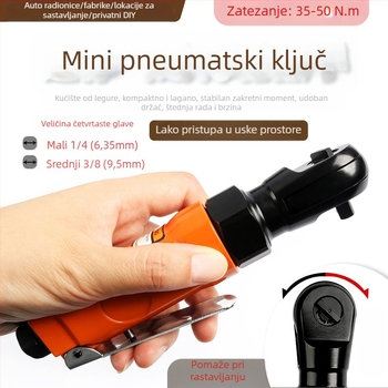 Musen tang mini pneumatski račni ključ s pravim kutem, 90°, za uklanjanje vijaka