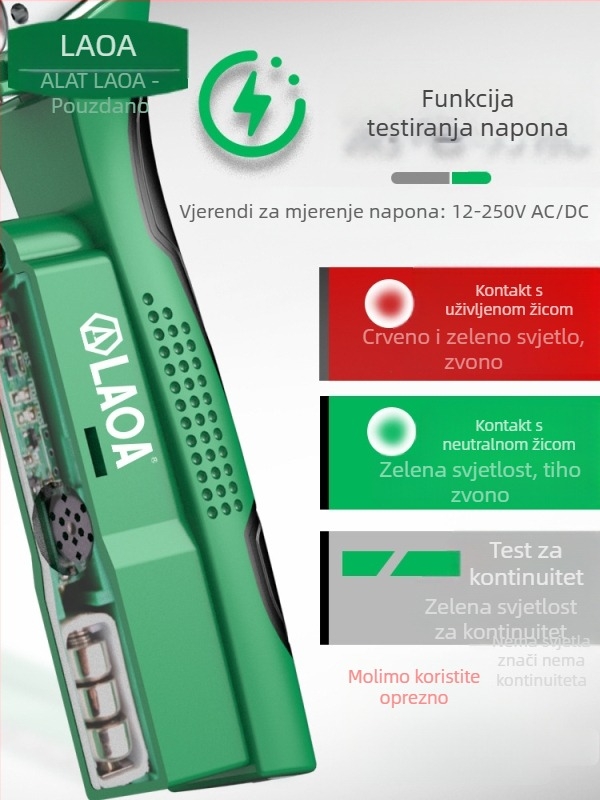 8-u-1 električarske kliješta s mjerenjem napona, skidanje izolacije, rezanje vodiča i krimpanje