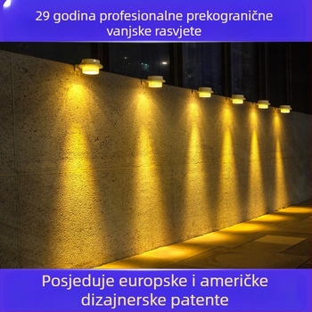 Solarne vrtne lampe za vanjsku upotrebu, dekorativno zidno osvjetljenje za vrt i ogradu