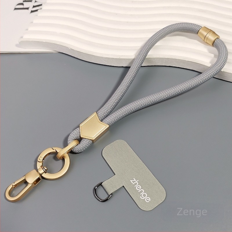 Jane grids Lanyard za telefon, podesivi kaiš za zglob, kratka pletena užad, geometrijski privjesak, višenamjenski vanjski dodatak