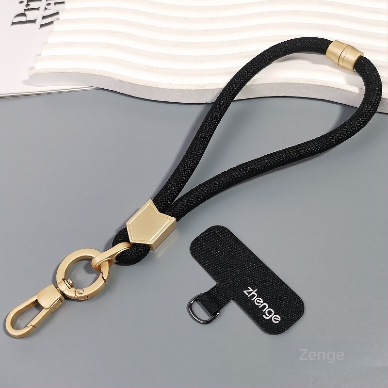 Jane grids Lanyard za telefon, podesivi kaiš za zglob, kratka pletena užad, geometrijski privjesak, višenamjenski vanjski dodatak