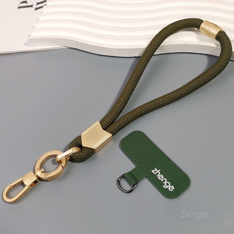 Jane grids Lanyard za telefon, podesivi kaiš za zglob, kratka pletena užad, geometrijski privjesak, višenamjenski vanjski dodatak