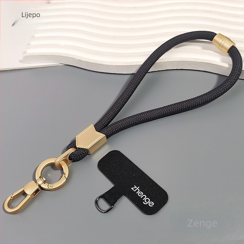 Jane grids Lanyard za telefon, podesivi kaiš za zglob, kratka pletena užad, geometrijski privjesak, višenamjenski vanjski dodatak