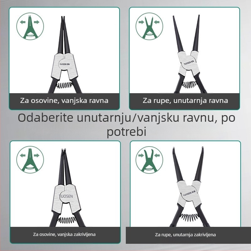 Tuosen kliješta za circlip – 90° glava, težina 0,50, glava nije zamjenjiva